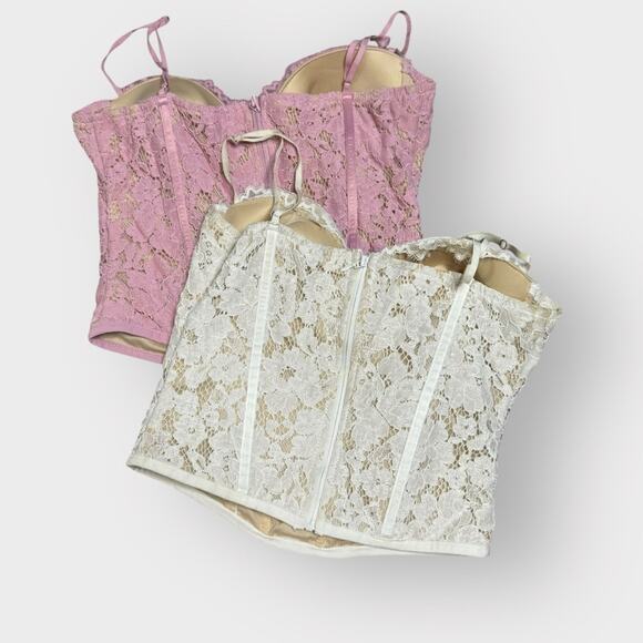 (2) lace corset lace bustier tanks - Picture 2 of 8